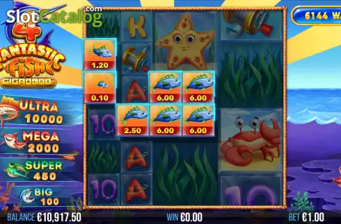 Скрин7. 4 Fantastic Fish Gigablox слот