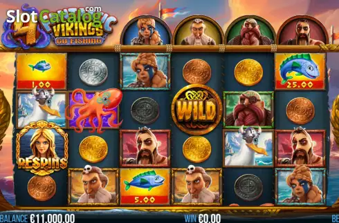 Скрин2. 4 Fantastic Vikings Go Fishing слот