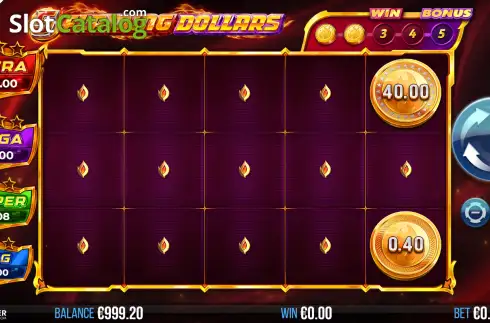 Скрин2. 5 Flaming Dollars слот