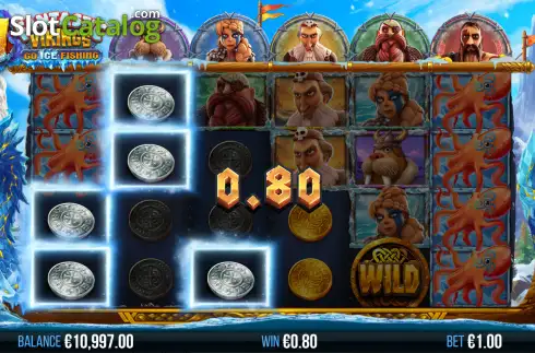 Скрин3. 4 Fantastic Vikings Go Ice Fishing слот