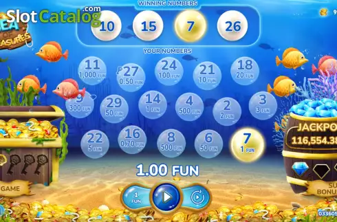 Скрин4. Sea of Treasures (7777 Gaming) слот