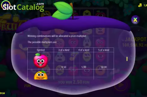 Скрин7. Fruits (7777 Gaming) слот