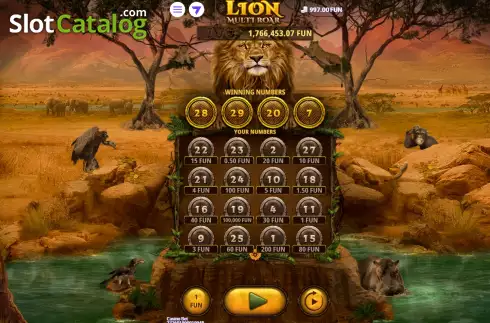 Скрин2. Lion Multi Roar слот