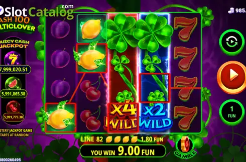 Скрин3. Cash 100 Multiclover слот
