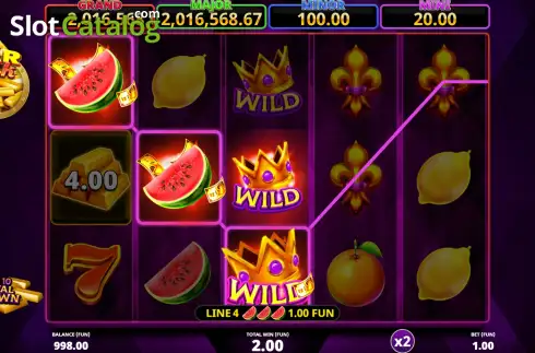 Скрин3. Cash 10 Royal Crown Bar Link слот