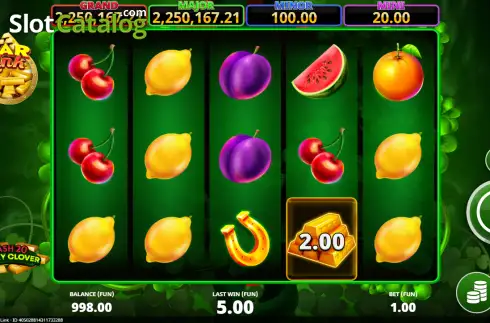 Скрин2. Cash 20 Lucky Clover Bar Link слот