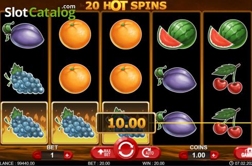 Скрин3. 20 Hot Spins слот