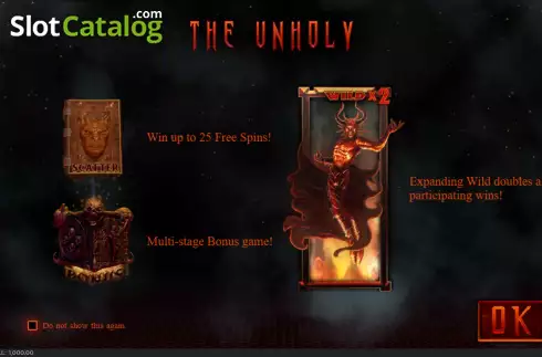 Скрин2. The Unholy слот