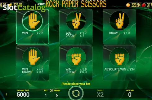 Скрин2. Rock Paper Scissors (AGT Software) слот