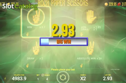 Скрин4. Rock Paper Scissors (AGT Software) слот