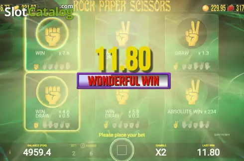 Скрин5. Rock Paper Scissors (AGT Software) слот