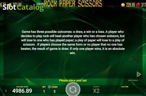 Скрин7. Rock Paper Scissors (AGT Software) слот