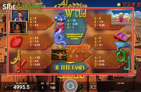 Скрин6. Aladdin (AGT Software) слот