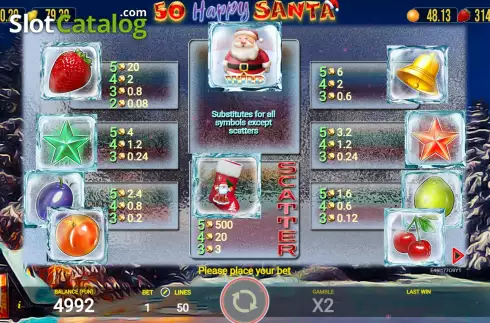 Скрин6. Happy Santa 50 слот