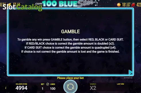 Скрин7. 100 Blue Star слот