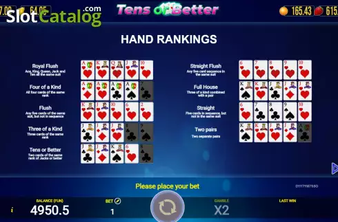 Скрин8. Tens or Better (AGT Software) слот
