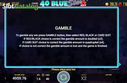 Скрин7. 40 Blue Star 6 Reels слот