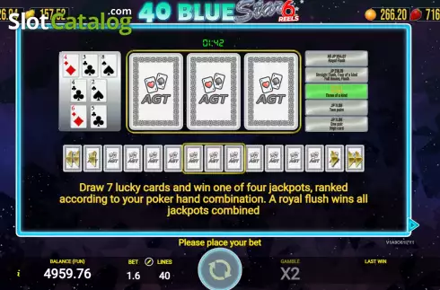 Скрин8. 40 Blue Star 6 Reels слот
