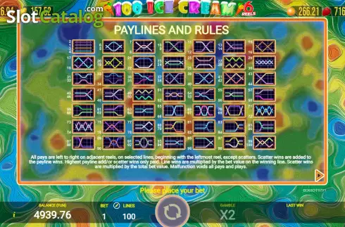 Скрин9. 100 Ice Cream 6 Reels слот