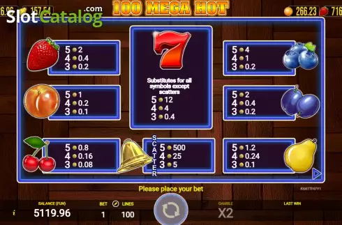 Скрин6. 100 Mega Hot (AGT Software) слот