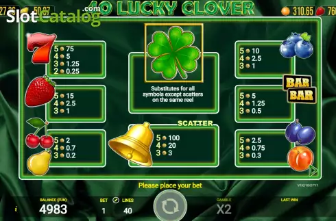 Скрин6. 40 Lucky Clover слот