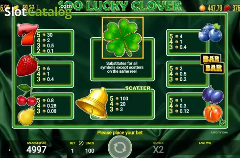 Скрин6. 100 Lucky Clover слот