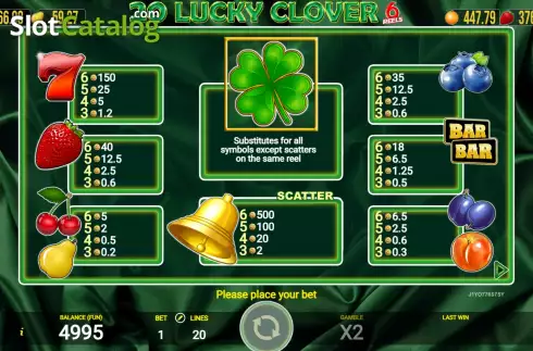 Скрин6. 20 Lucky Clover слот