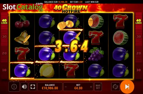 Скрин3. 40 Crown Hotfire слот