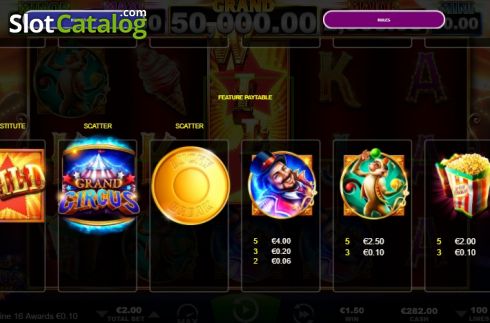 Скрин8. Grand Circus слот