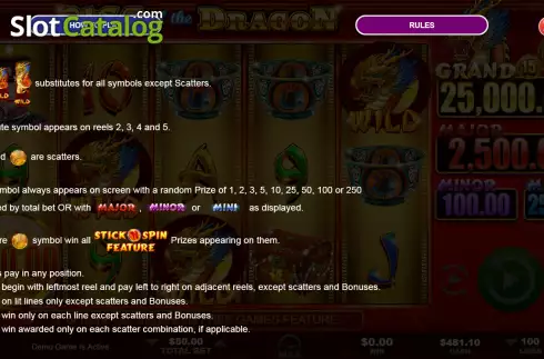 Скрин8. Rise of the Dragon слот