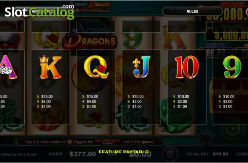 Скрин7. Action Dragons Cash Stacks Gold слот