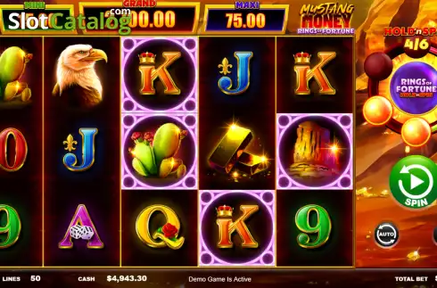 Скрин2. Mustang Money Rings of Fortune слот