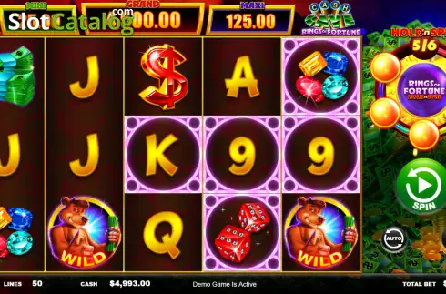 Скрин2. Cash Cave Rings of Fortune слот
