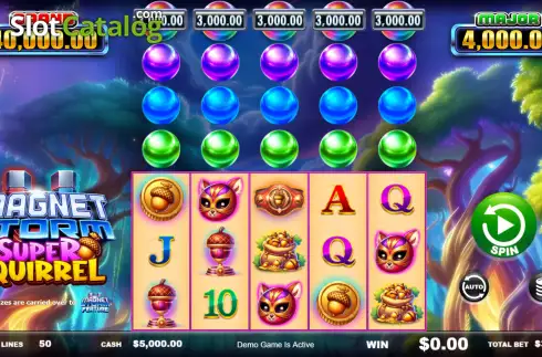 Скрин2. Magnet Storm Super Squirrel слот