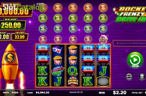 Скрин3. Rocket Frenzy Drive-In слот