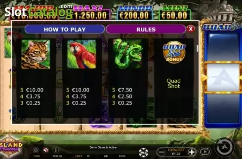 Скрин3. Island Princess Quad Shot слот