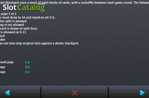 Скрин6. Midnight Blackjack слот