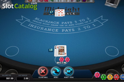 Скрин4. Midnight Blackjack слот