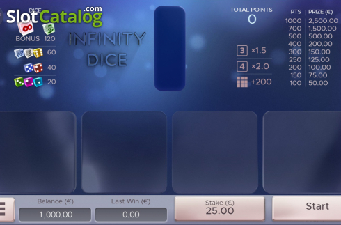 Скрин2. Infinity Dice слот