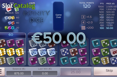 Скрин4. Infinity Dice слот