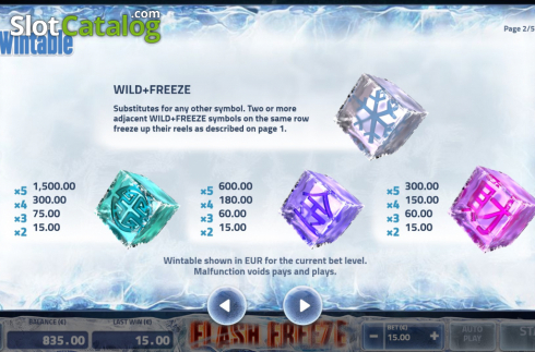 Скрин7. Flash Freeze слот
