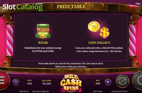 Скрин7. Wild Cash Spins слот