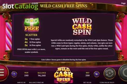 Скрин8. Wild Cash Spins слот
