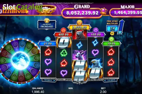 Скрин2. Enchanted Wolf Rising Rewards King Millions слот