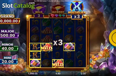 Скрин3. Give Me Gold: Mine n' Shine Power Combo слот