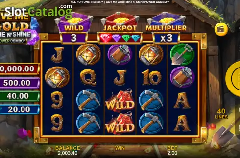 Скрин2. Give Me Gold: Mine n' Shine Power Combo слот