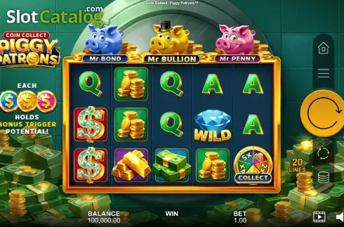 Скрин2. Coin Collect: Piggy Patrons слот