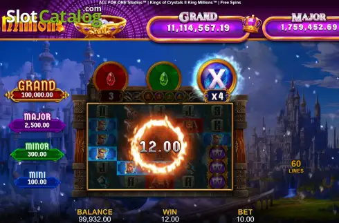 Скрин3. Kings of Crystals 2: King Millions слот
