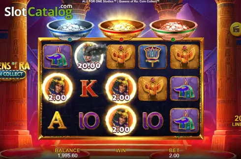 Скрин3. Queens of Ra Coin Collect King Millions слот
