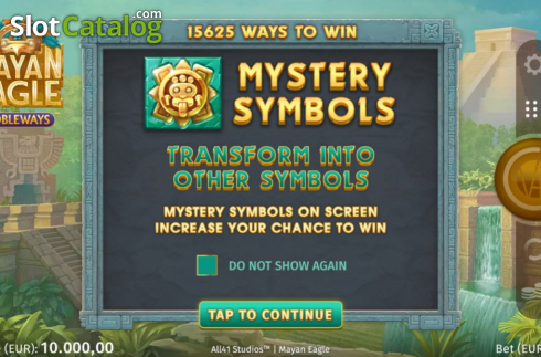 Скрин2. Mayan Eagle (Маян Игл, Орел Майа) слот